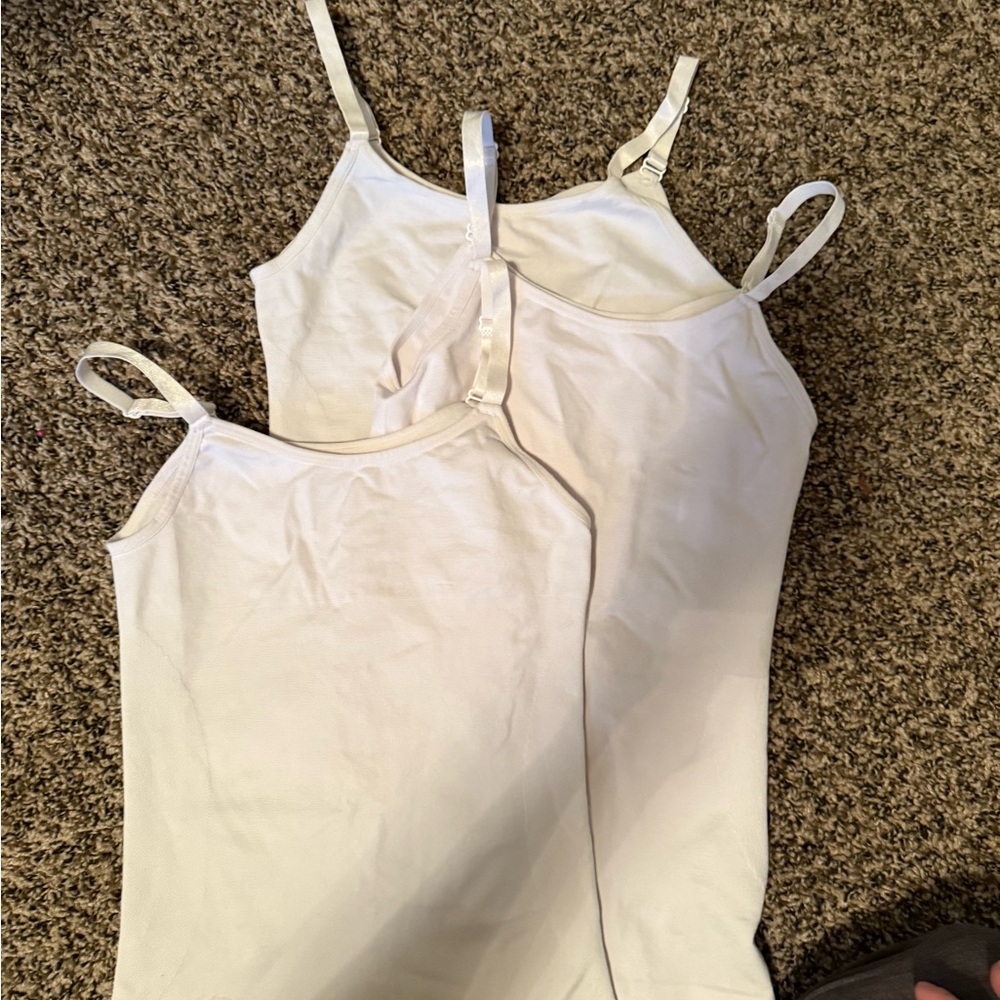White body shaping tummy control 3 pk tank tops